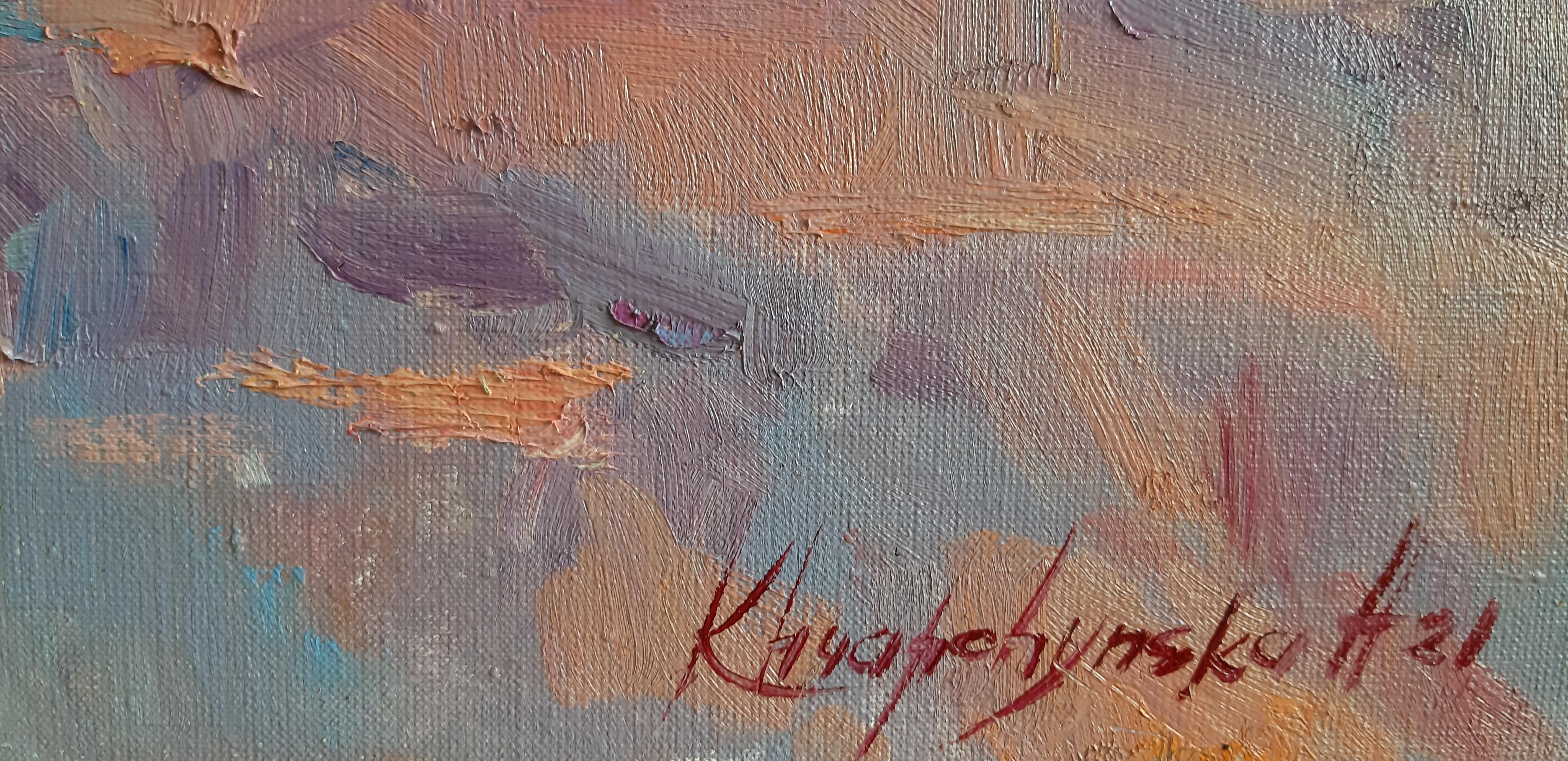 Dear clients,

Thank you so much for your interest to the art of Maestro Alina Khrapchynska.
The artist Maestro Khrapchynska has escaped the war in Ukraine and she is safe with her family in Bulgaria, the historic city of Bansko, where she continues
