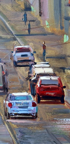 Ukraine Kharkiv, Poltava Way - Landscape Painting Yellow Blue White Green Brown