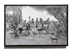 Mujeres de Oaxaca - Donne di Oaxaca - inchiostro e pennello contemporaneo su tela