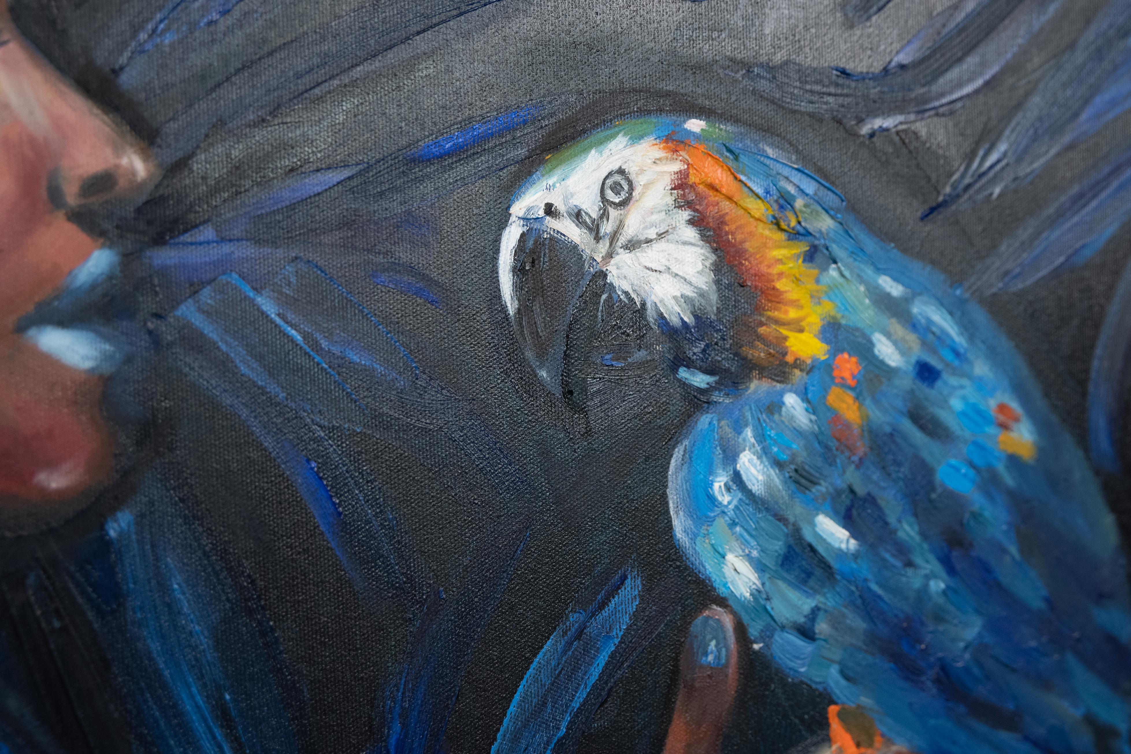 Blue Jazz. pintura original - Painting de Alina O'Dwyer