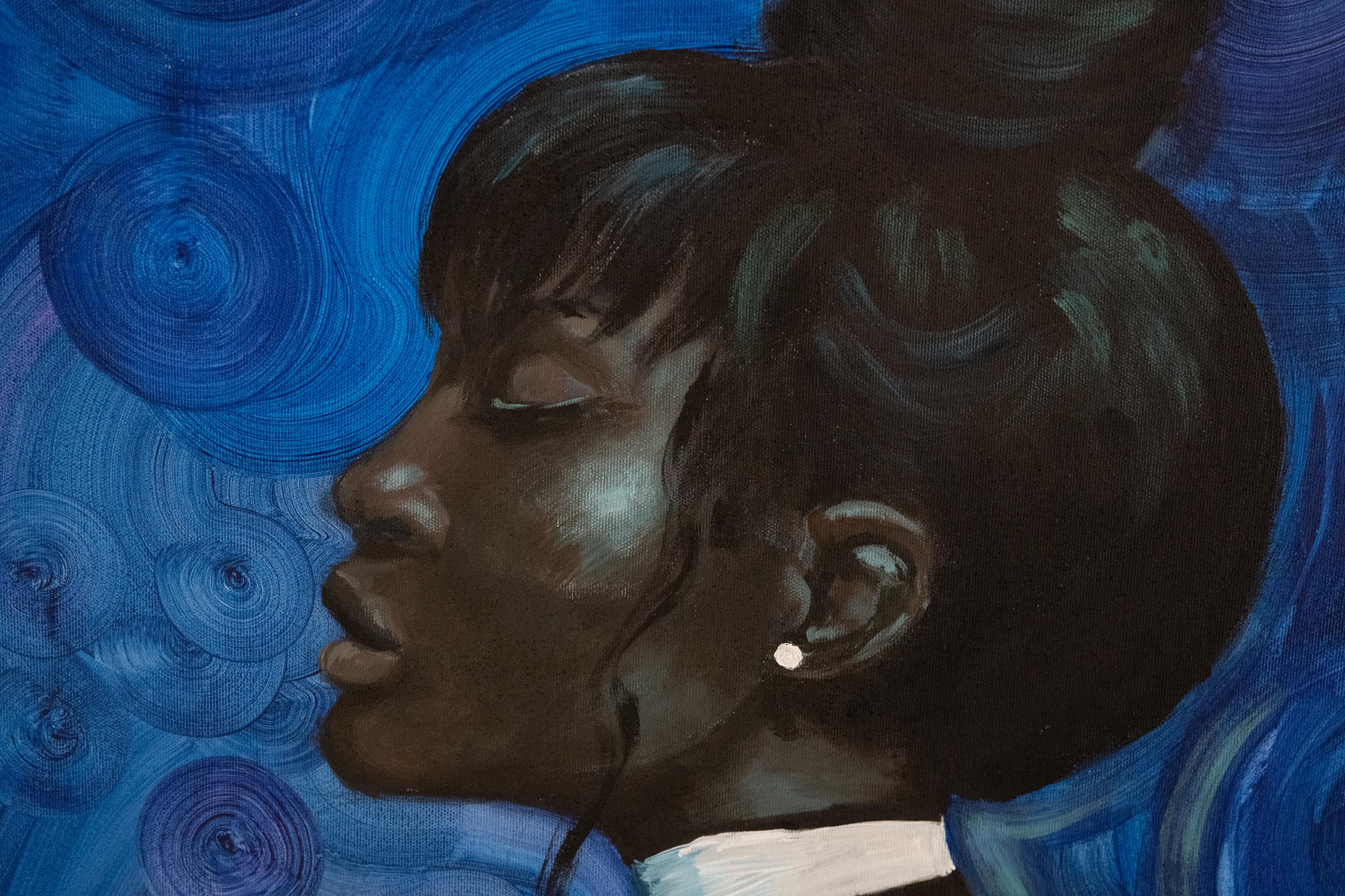 Orchidea blu   . dipinto originale - Painting Pop Art di Alina O'Dwyer