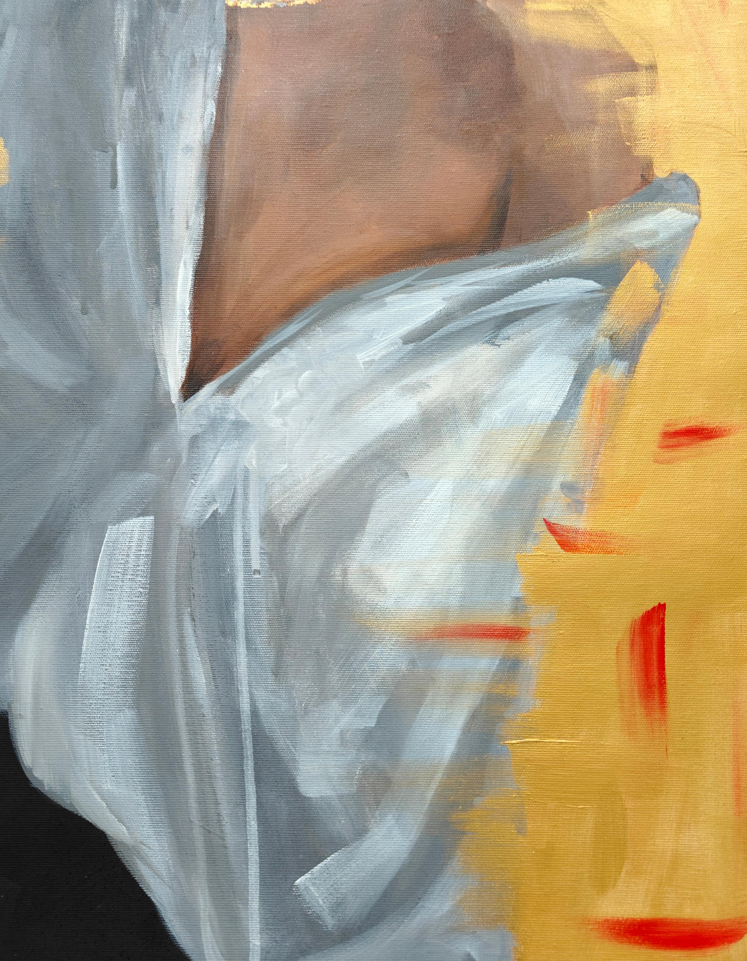 Catrina - Marron Figurative Painting par Alina O'Dwyer