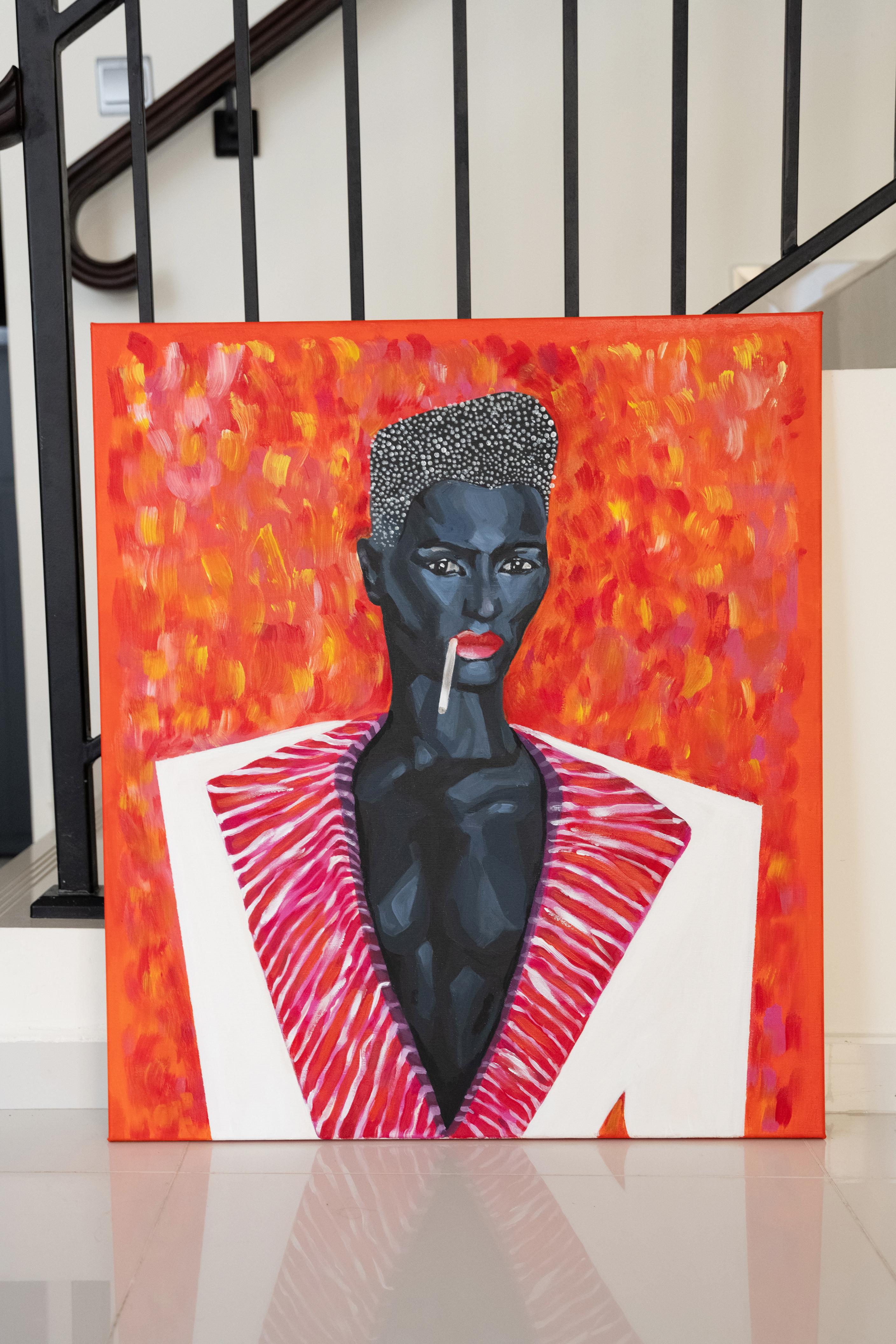 Grace Jones - Painting di Alina O'Dwyer