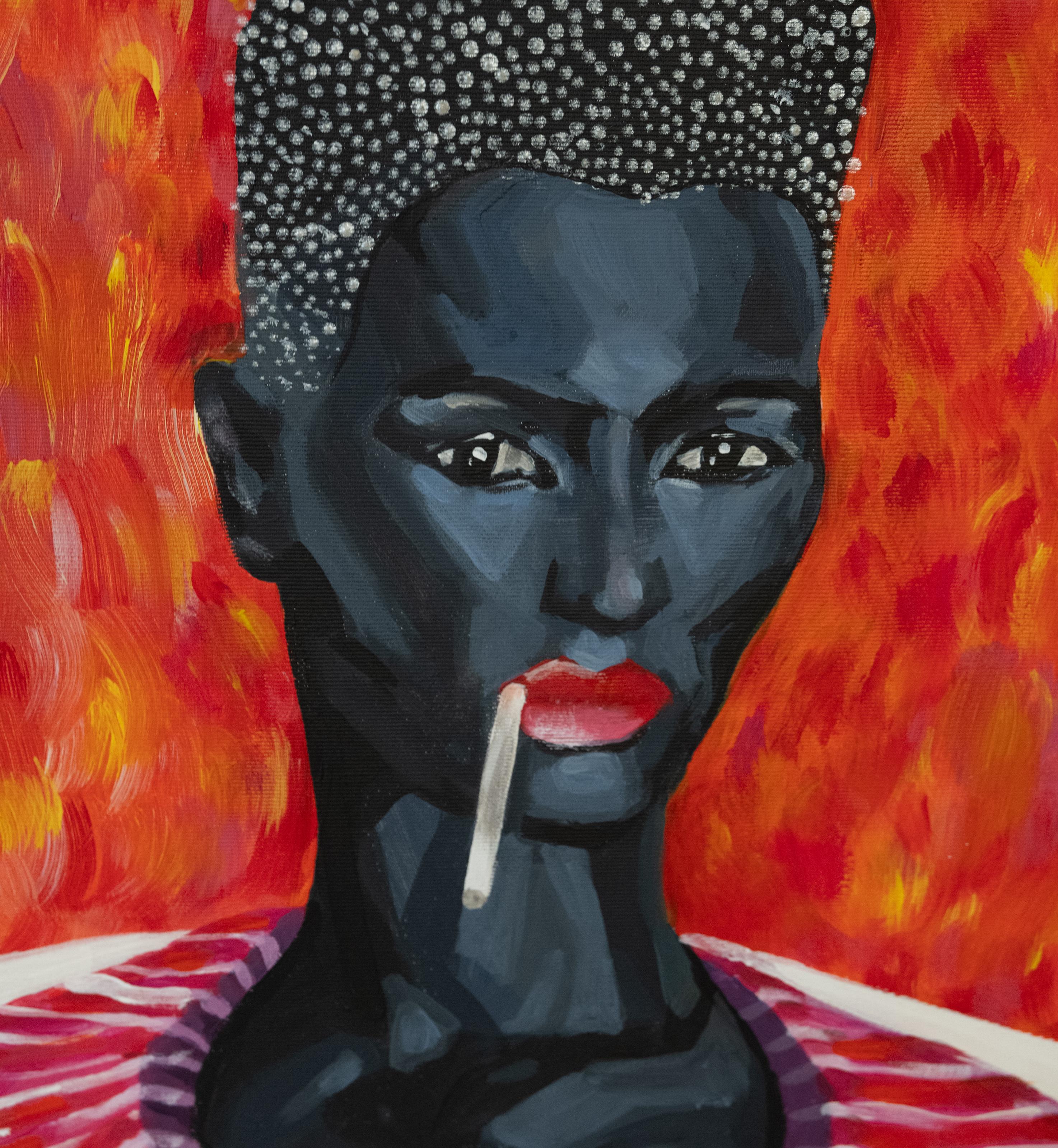 Grace Jones - Painting Pop Art di Alina O'Dwyer