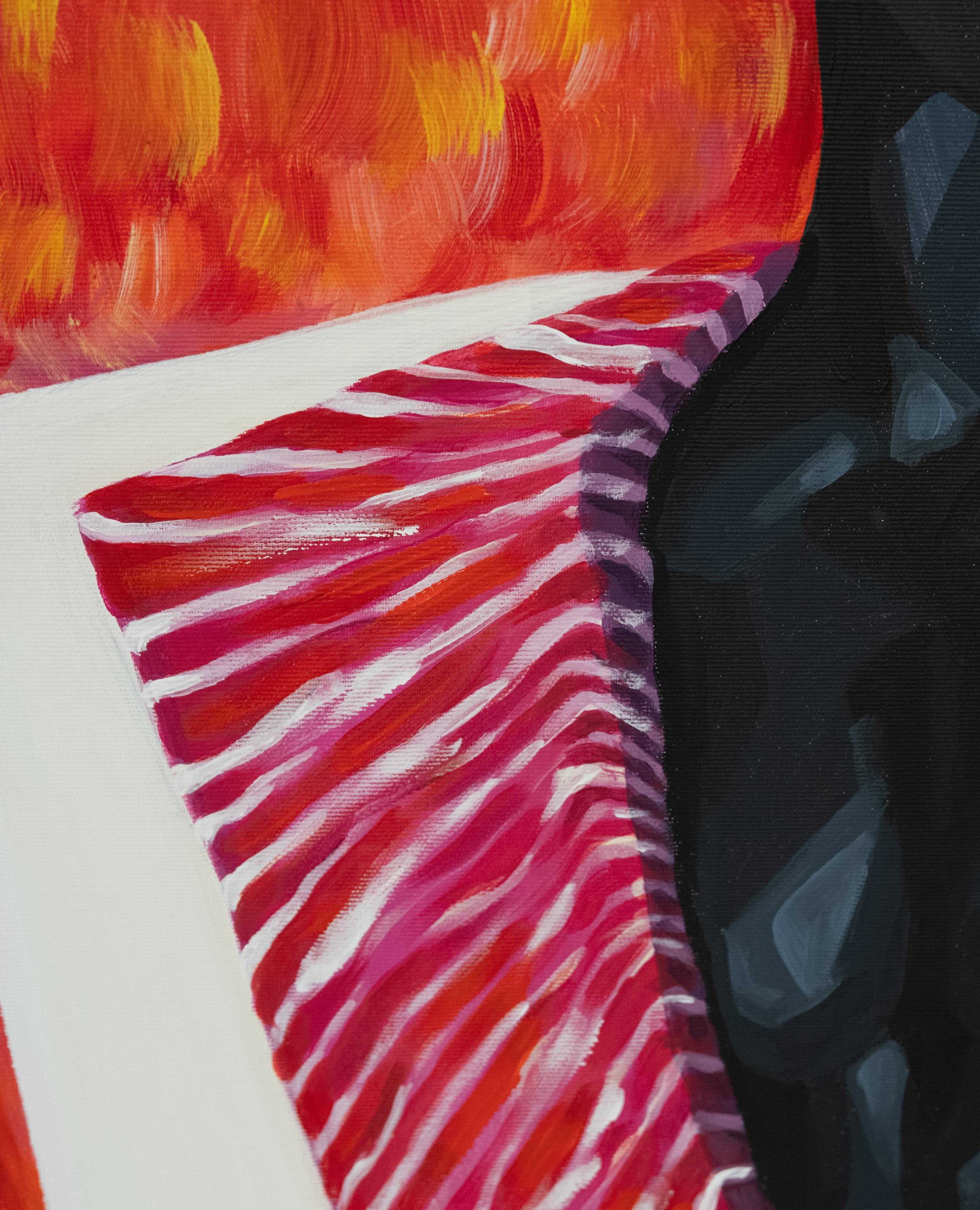 Grace Jones - Portrait Painting Arancia di Alina O'Dwyer