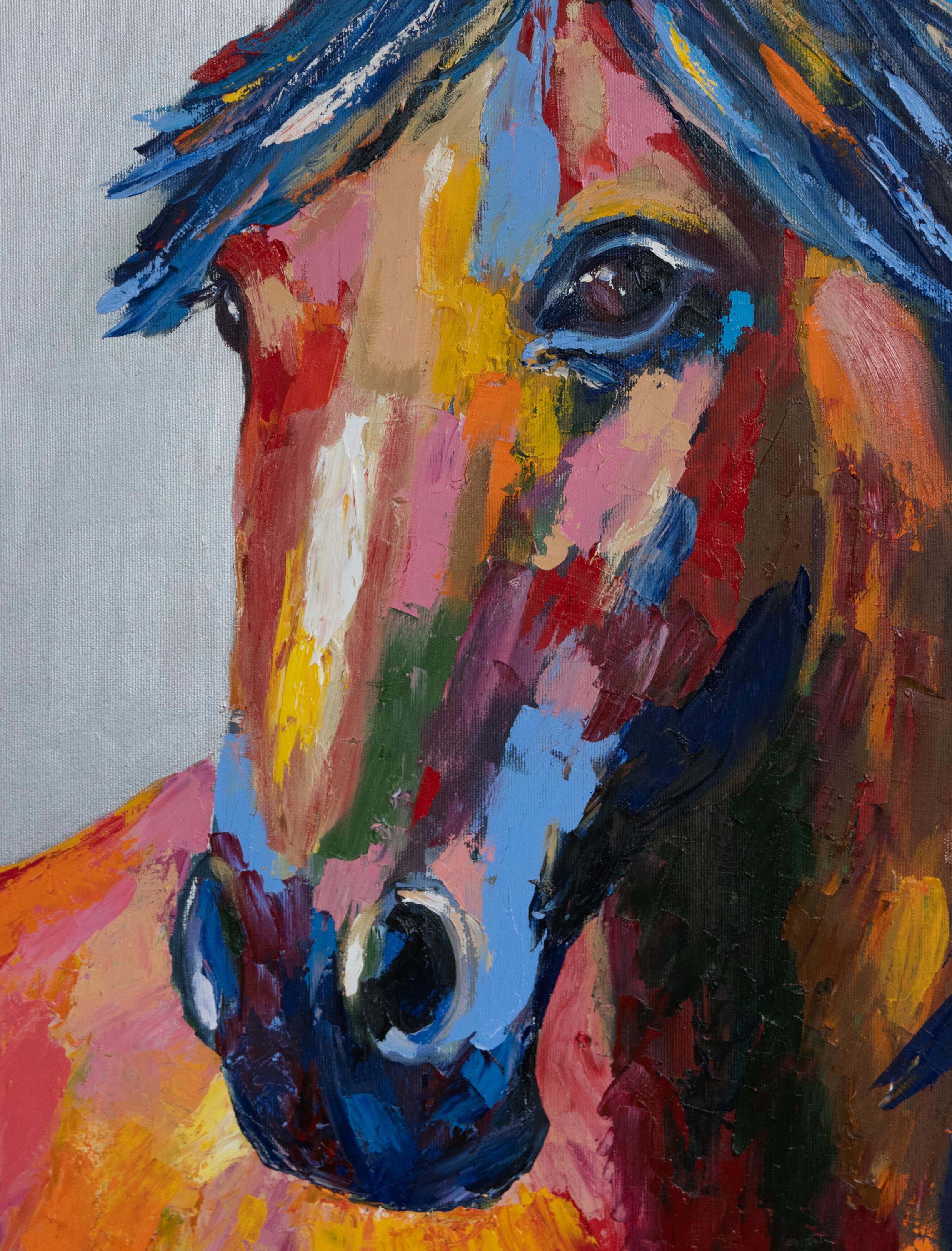 Cavallo  . dipinto originale - Painting Impressionismo astratto di Alina O'Dwyer