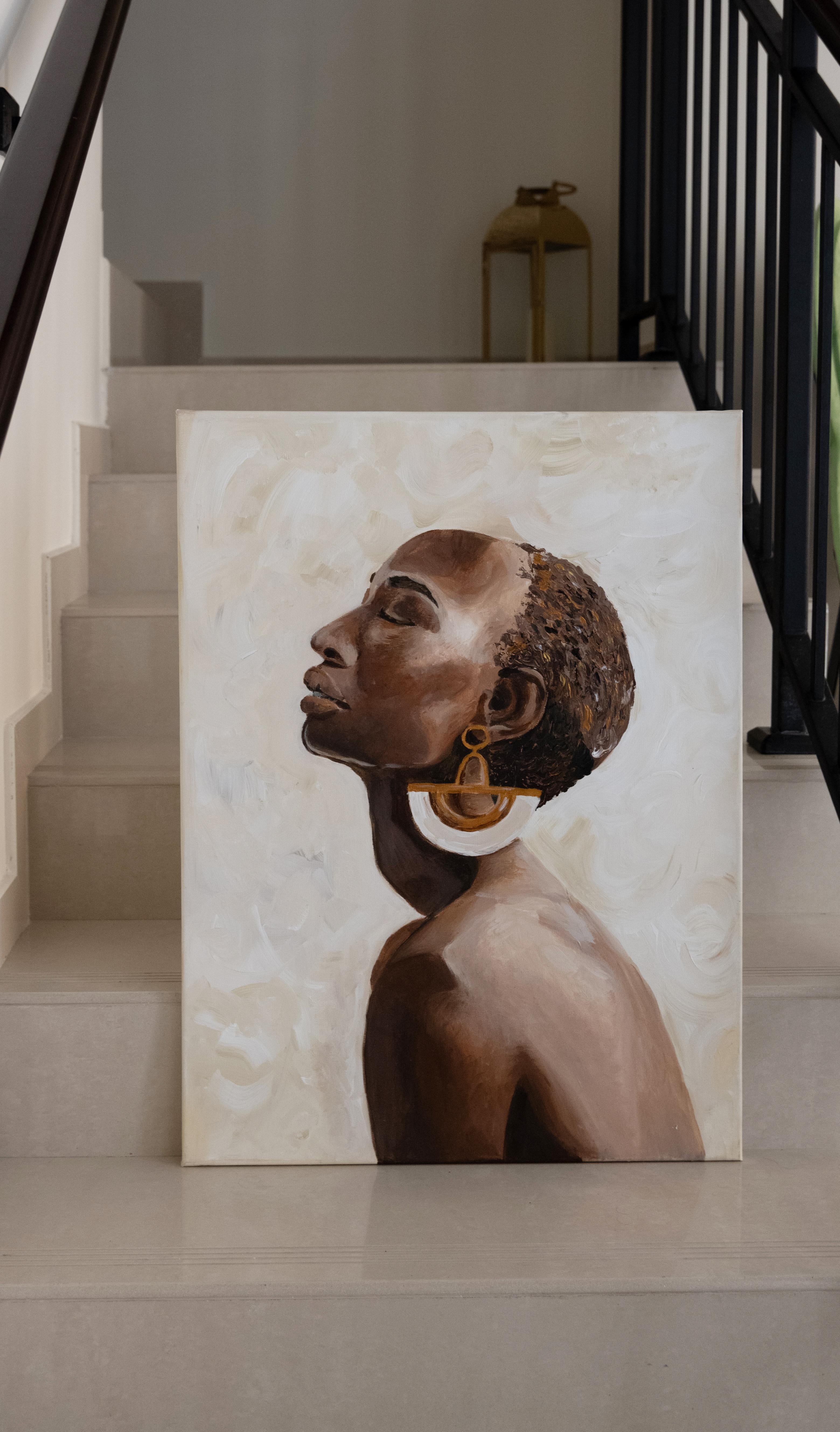 Iman  . pintura original - Painting de Alina O'Dwyer
