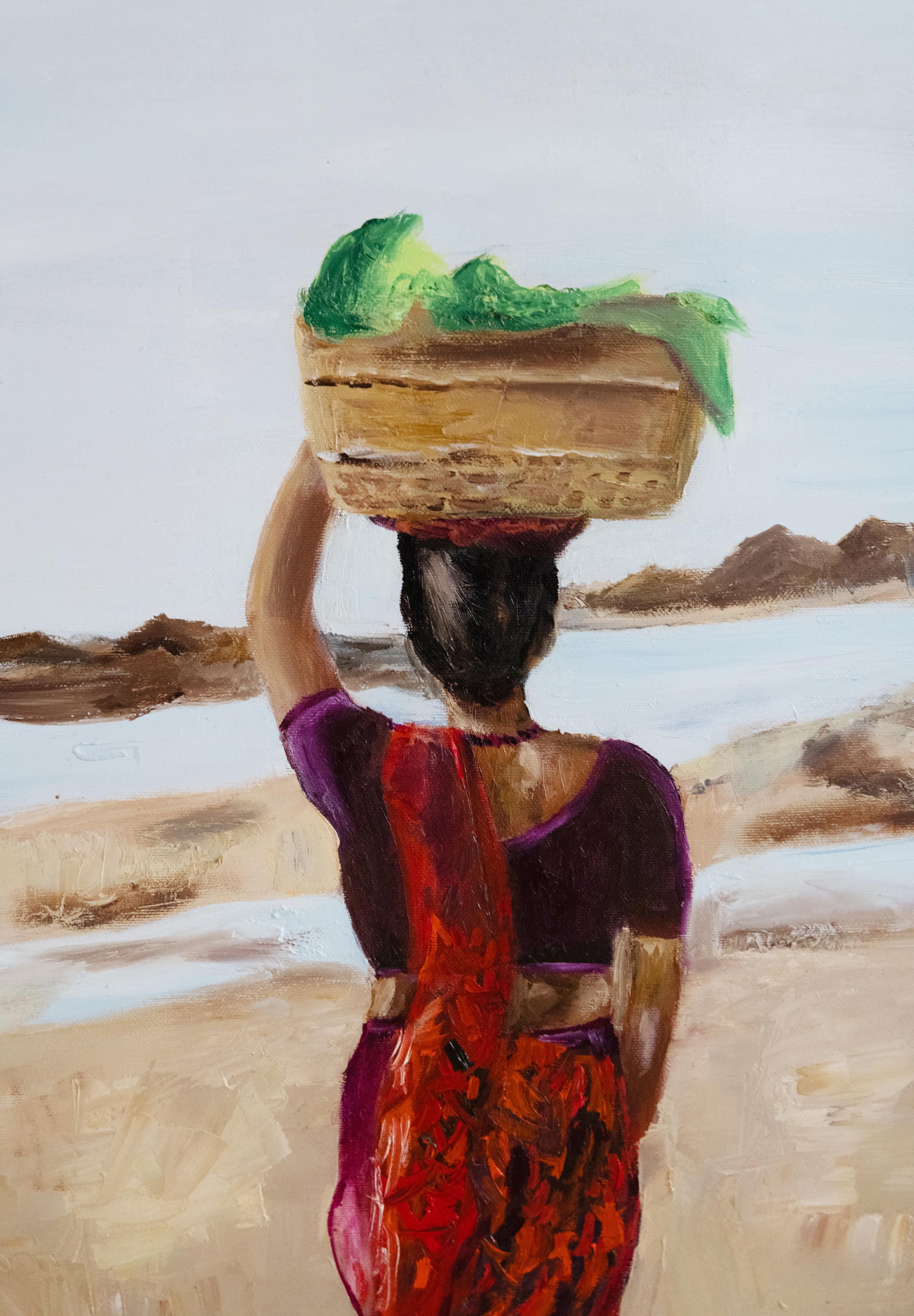 Femme indienne - Pop Art Painting par Alina O'Dwyer