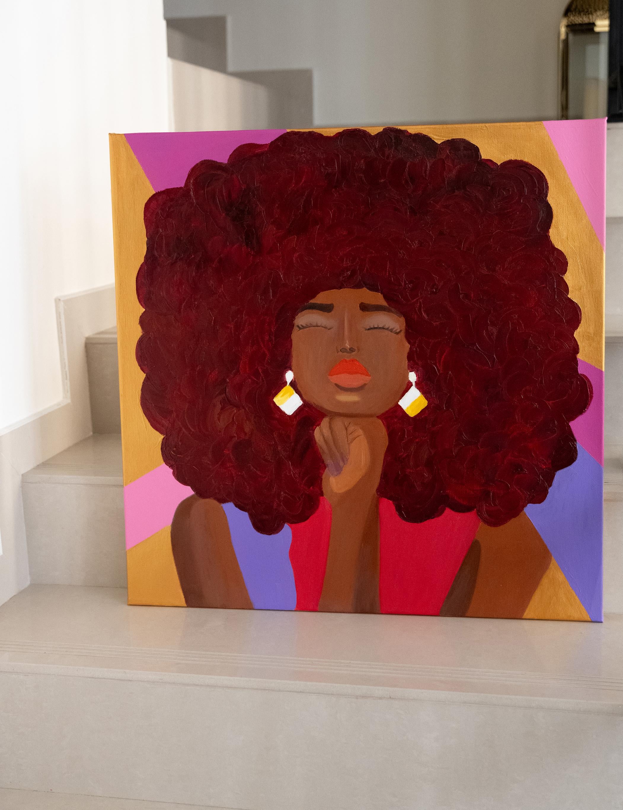 Malika  . pintura original - Painting de Alina O'Dwyer