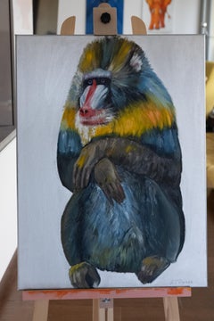 Mandril . pintura original
