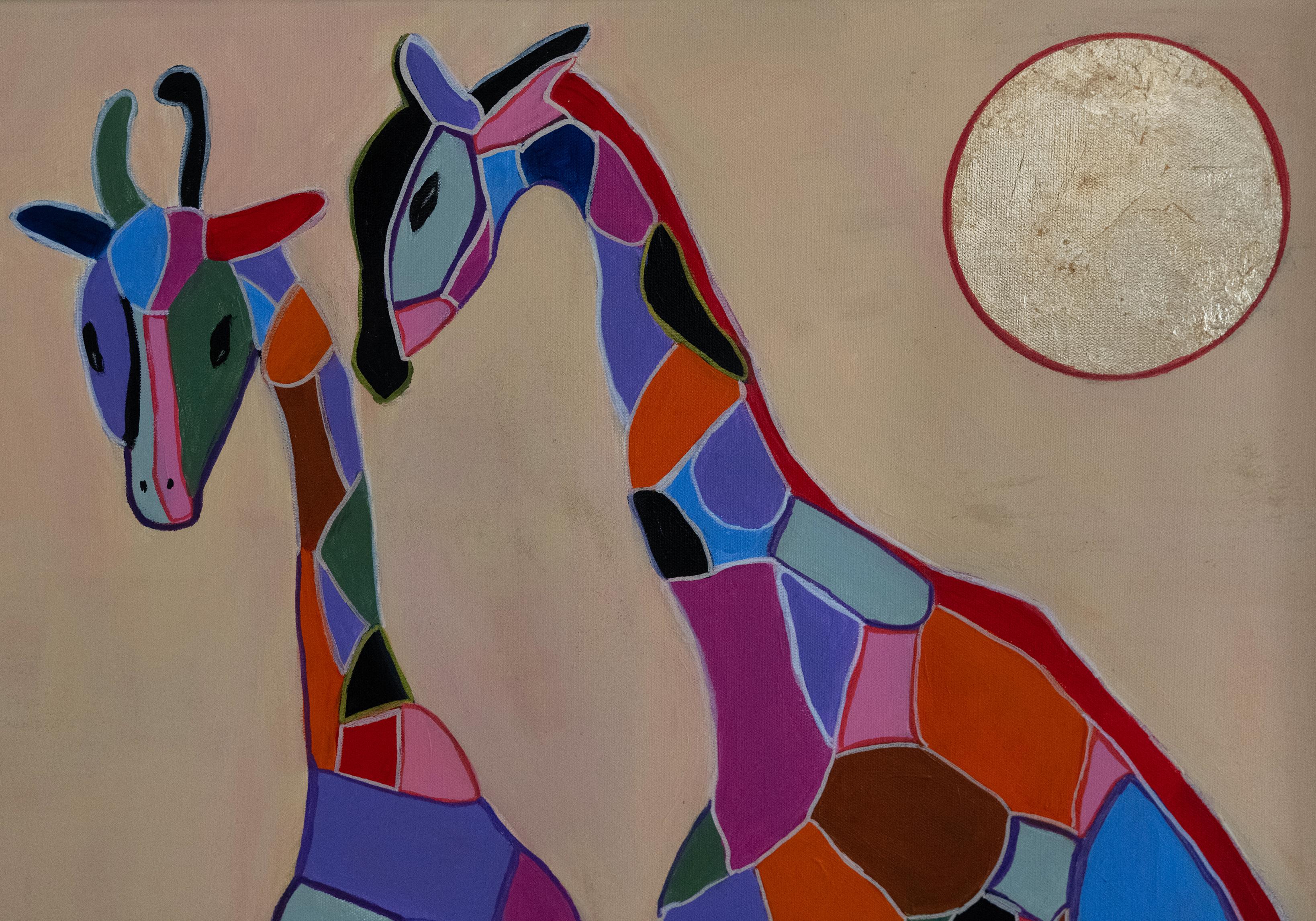 Una vez en el desierto. pintura original - Animal Painting Marrón de Alina O'Dwyer