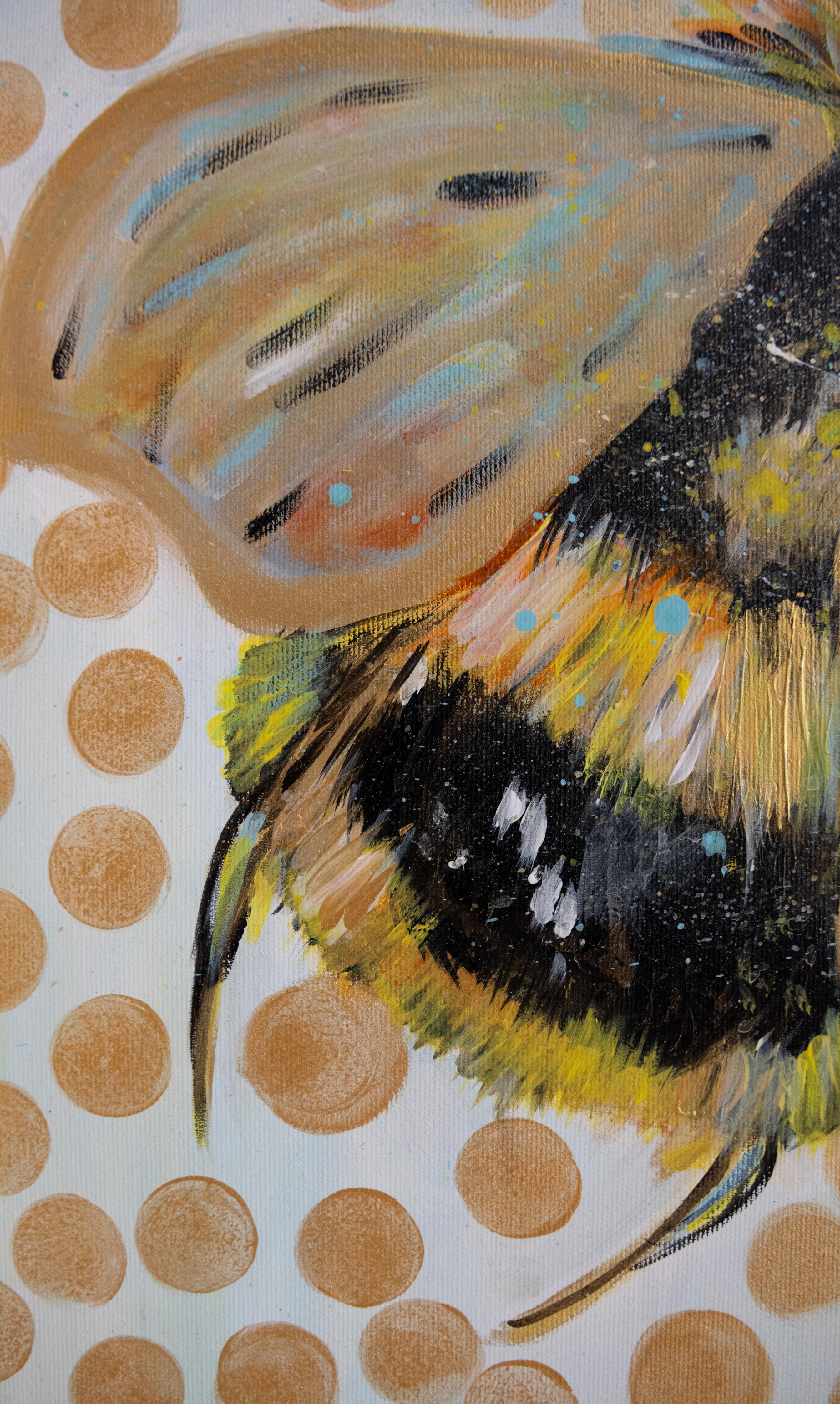 Out of Sell . Originalgemälde (Beige), Animal Painting, von Alina O'Dwyer