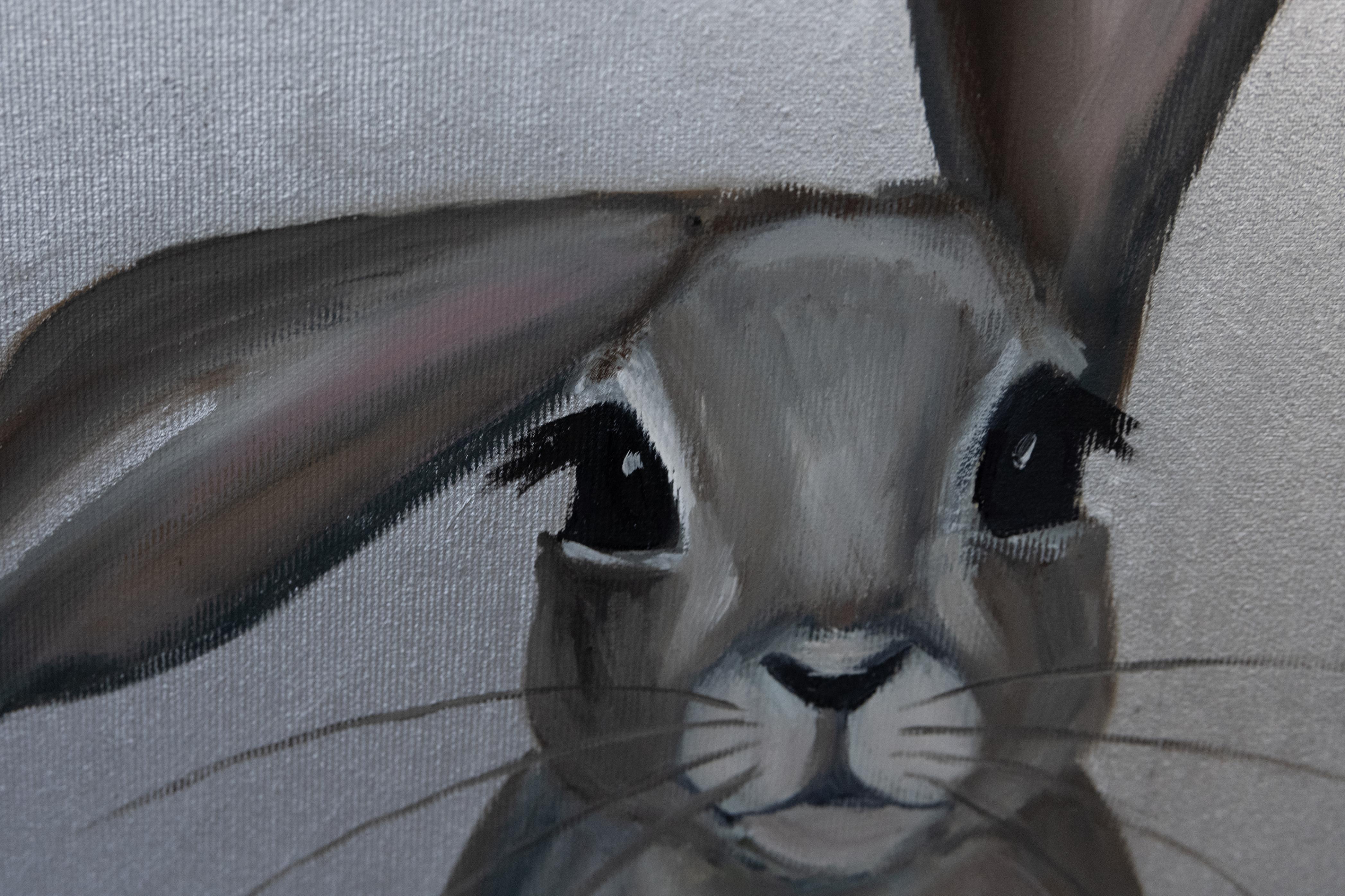 Conejo . pintura original - Painting de Alina O'Dwyer