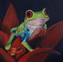 Red Eyed Tree Frog. original painting