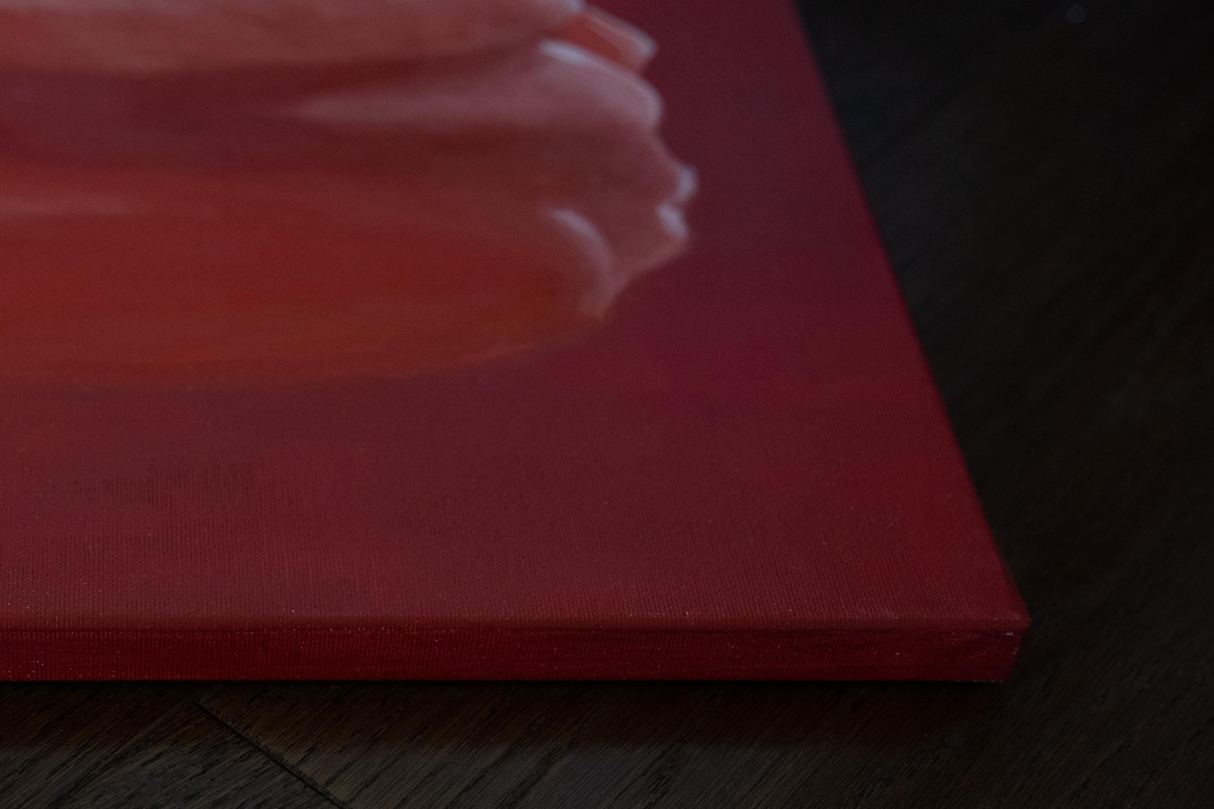 Tulipano rosso . quadro originale - Painting Pop Art di Alina O'Dwyer