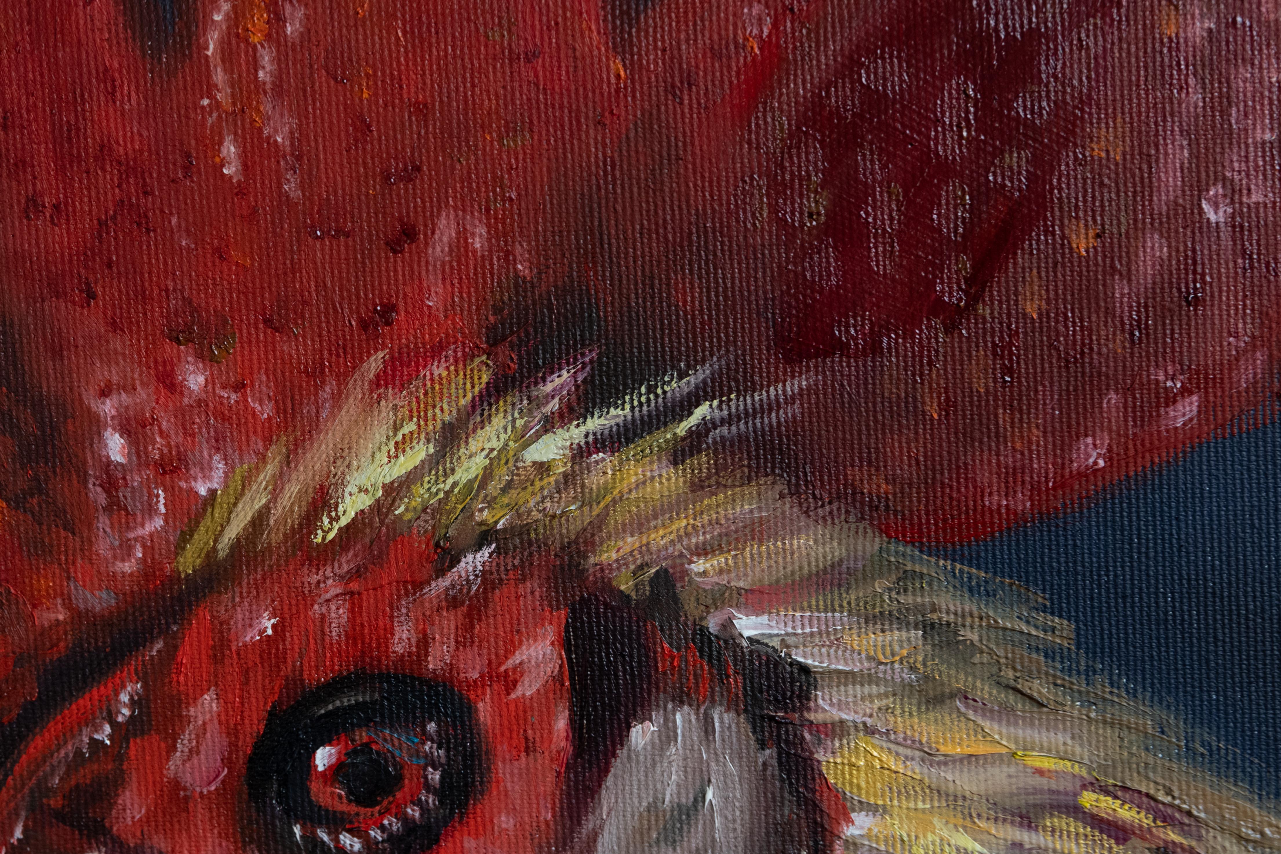 Rooster . Originalgemälde – Painting von Alina O'Dwyer