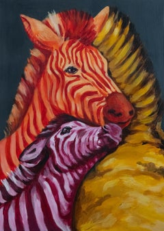 Zèbre . peinture originale