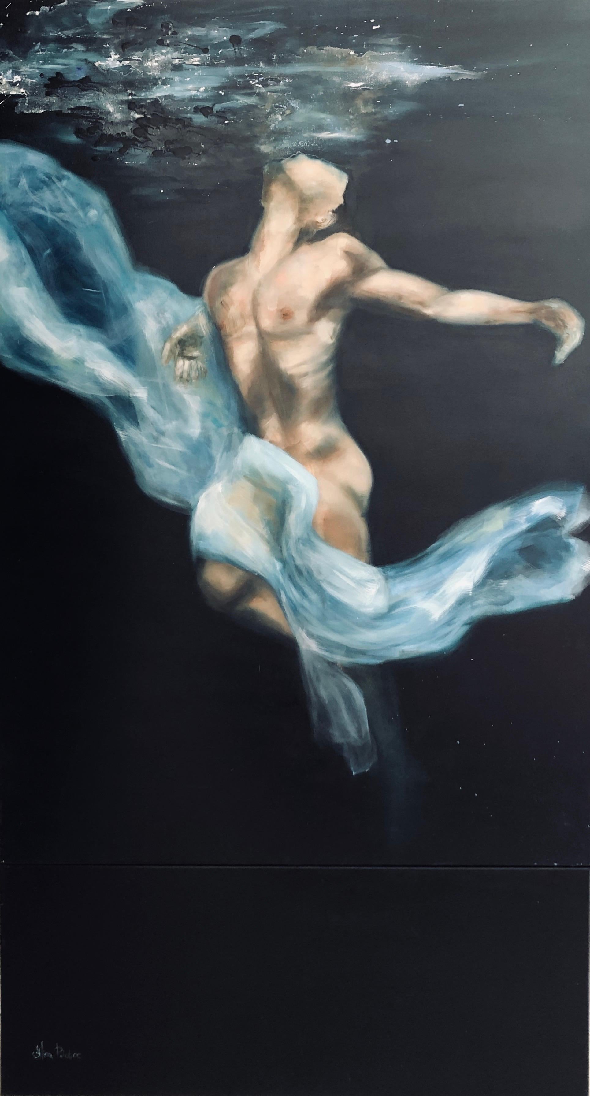 BAILARINA BAJO EL AGUA - Painting de  Alina Poloboc