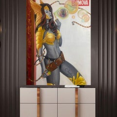 "Angela" Oil painting 47" x 33" inch by Alina Shimova
