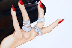 "Dominación" (ENMARCADO) Óleo 36" x 36" pulgadas by Alina Shimova