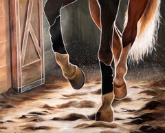 Peinture Happy Horseshoe d'Alina Shimova, 43" x 51" pouces 