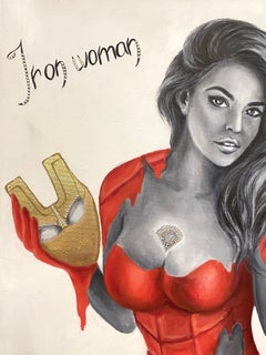 "Donne di ferro" Pittura a olio di 31" x 20" pollici di Alina Shimova