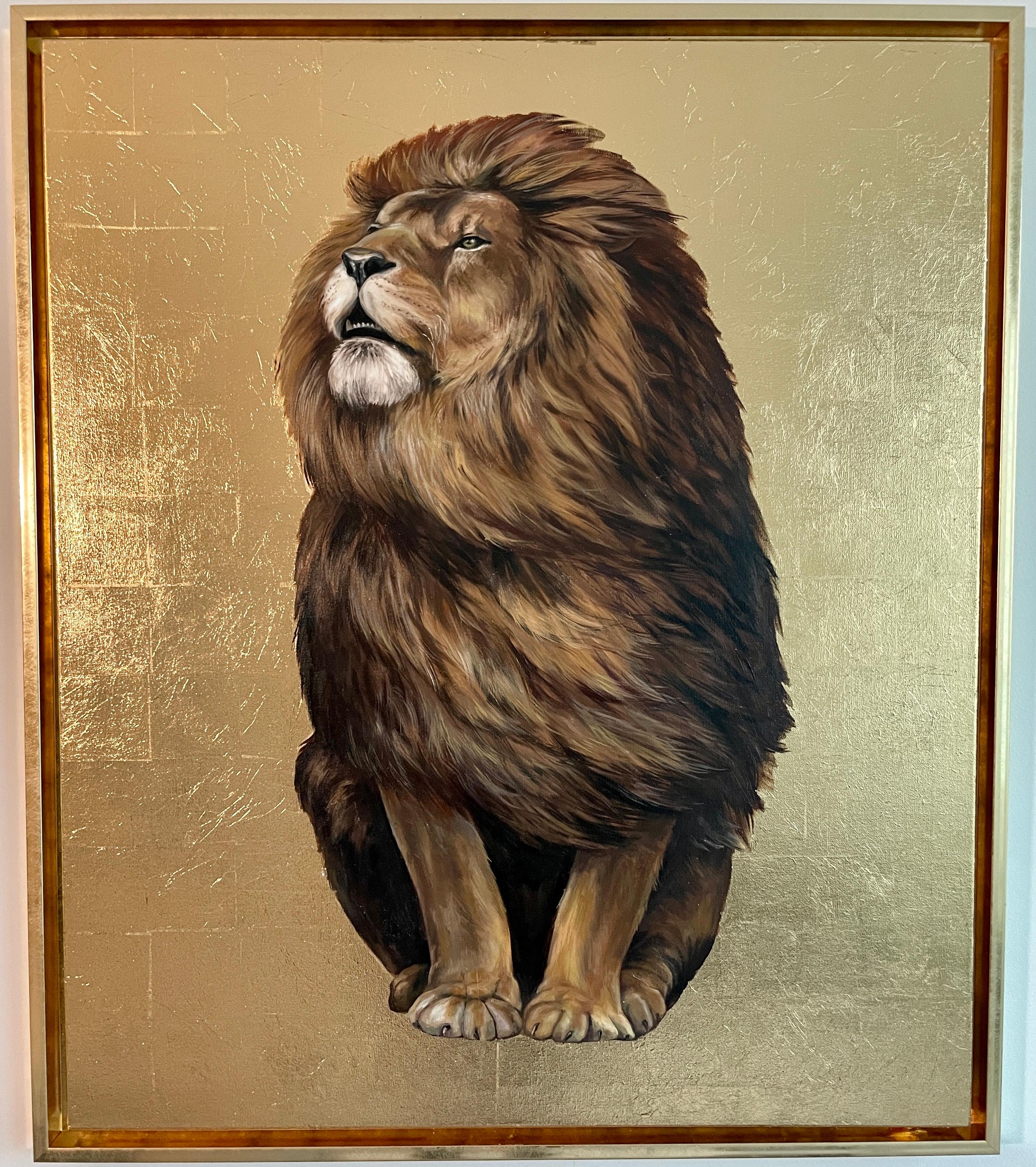 easy lion painting