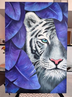 Pintura "EL AÑO DEL TIGRE" 51" x 35" pulgadas by Alina Shimova