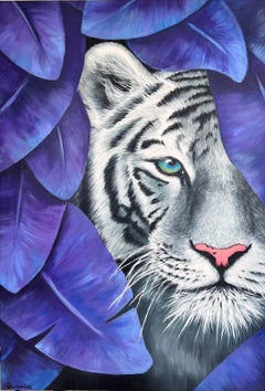 "YEAR OF THE TIGER" Painting 51" x 35" inch by Alina Shimova 