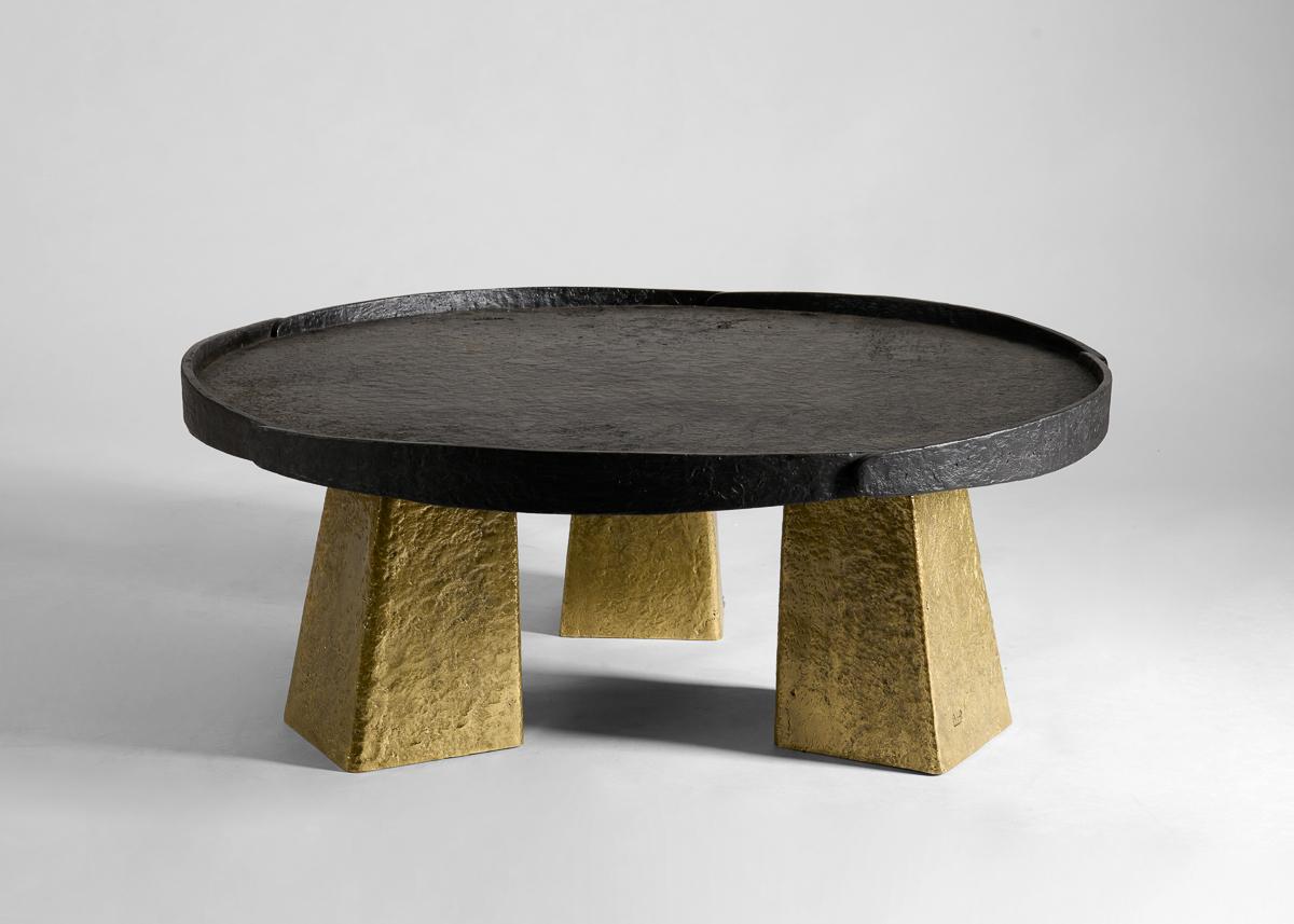 Aline Hazarian, Arpi, Circular Coffee Table, Bronze & Brass, Lebanon, 2021 For Sale 1