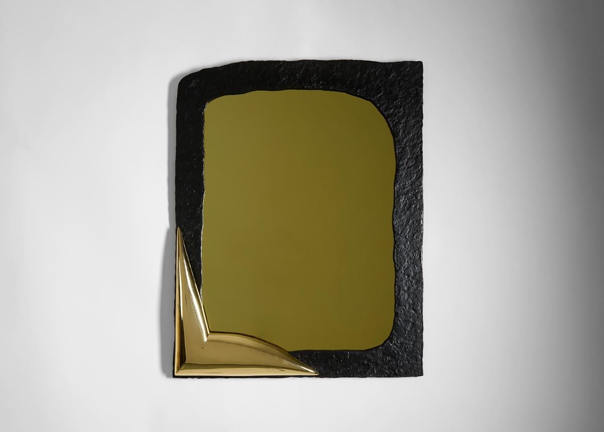 Lebanese Aline Hazarian, Contemporary Mirror, Bronze & Brass, Lebanon, 2023 For Sale
