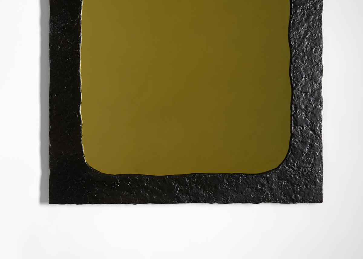 Patinated Aline Hazarian, Contemporary Mirror, Bronze & Brass, Lebanon, 2023 For Sale