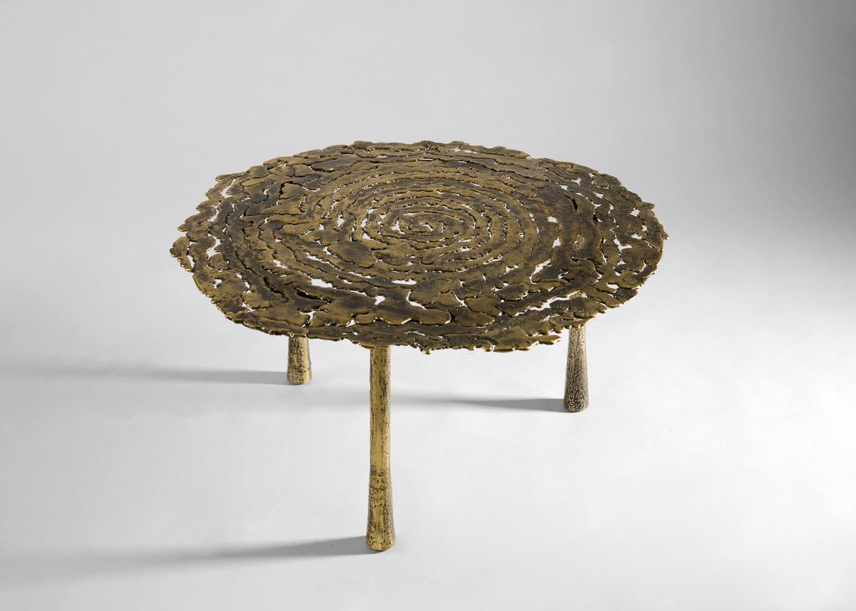 Lebanese Aline Hazarian, Nané Large, Circular Coffee Table, Bronze, Lebanon, 2021 For Sale