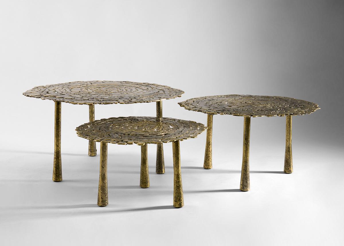 Aline Hazarian, Nané Small, Circular Coffee Table, Bronze, Lebanon, 2021 In Excellent Condition For Sale In New York, NY
