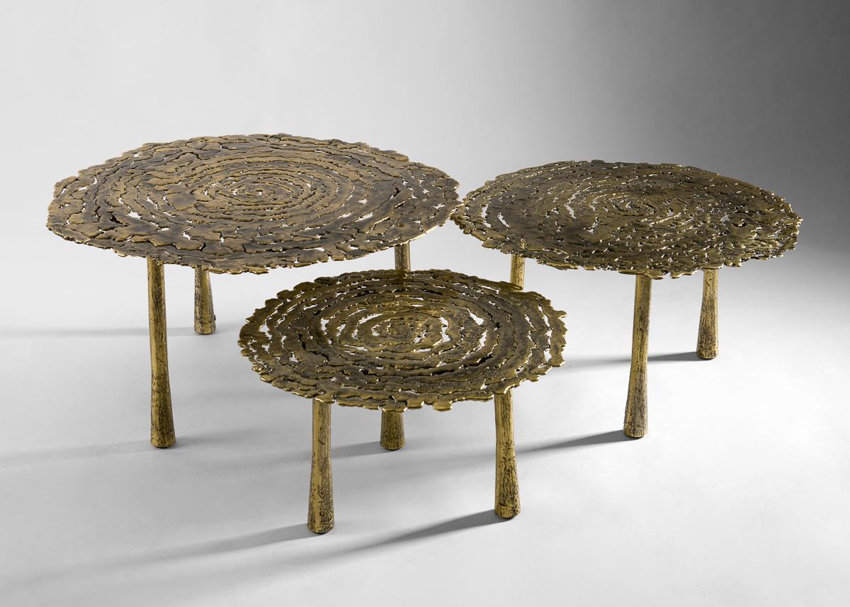 XXIe siècle et contemporain Aline Hazarian, Nané Small, table basse circulaire, bronze, Liban, 2021 en vente