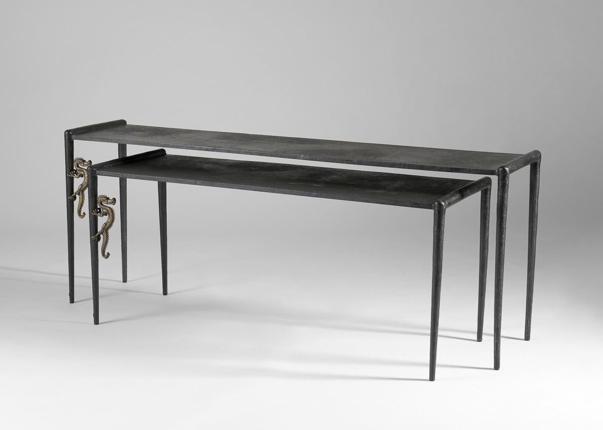 Aline Hazarian, Saris Large, Rectangular Bronze Console Table, Lebanon, 2021 Excellent état - En vente à New York, NY