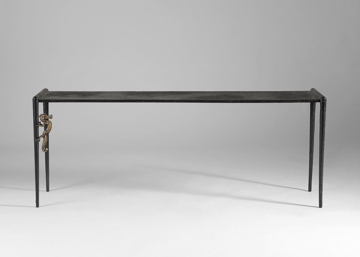 XXIe siècle et contemporain Aline Hazarian, Saris Large, Rectangular Bronze Console Table, Lebanon, 2021 en vente