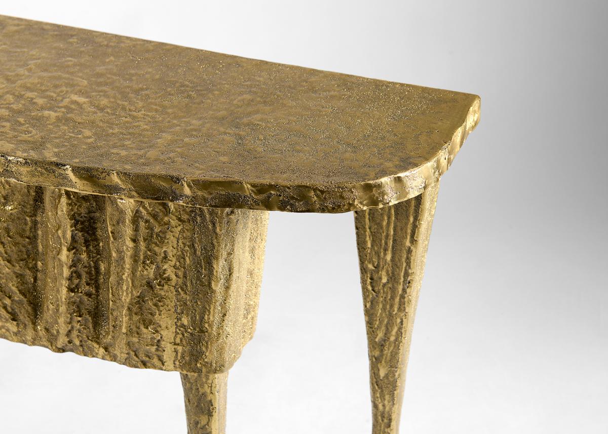 Patinated Aline Hazarian, Shivini, Contemporary Console Table, Bronze, Lebanon, 2021 For Sale