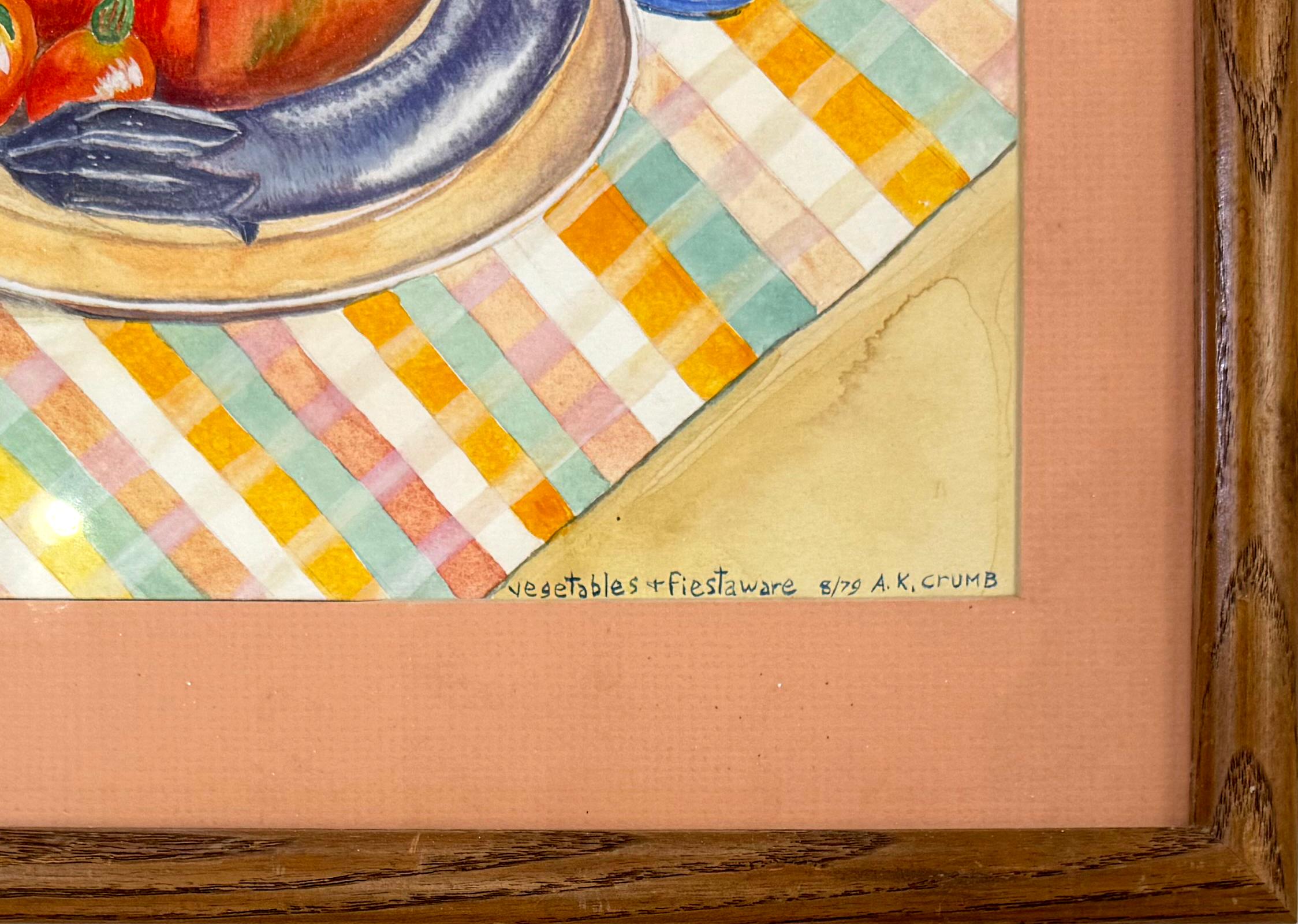 Aquarelle originale sur papier.  Signé à la main, titré et daté en bas du recto par Aline Kominsky-Crumb.  Taille de l'œuvre : 10 x 12 pouces.  Taille du cadre : 14.5 x 15.5 pouces.

L'œuvre d'art est dans l'ensemble en excellent état.  Quelques