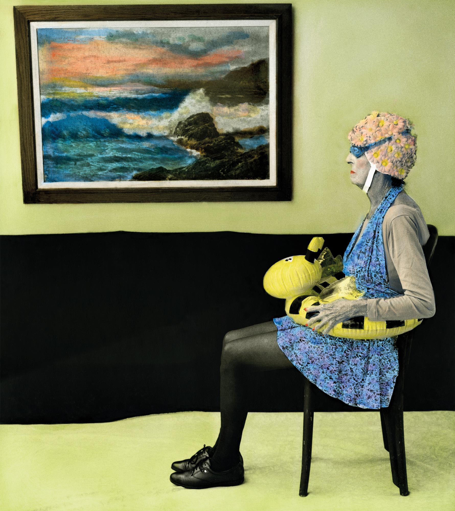 Arrangement en vert et noir #3, série Portrait de la mère du photographe