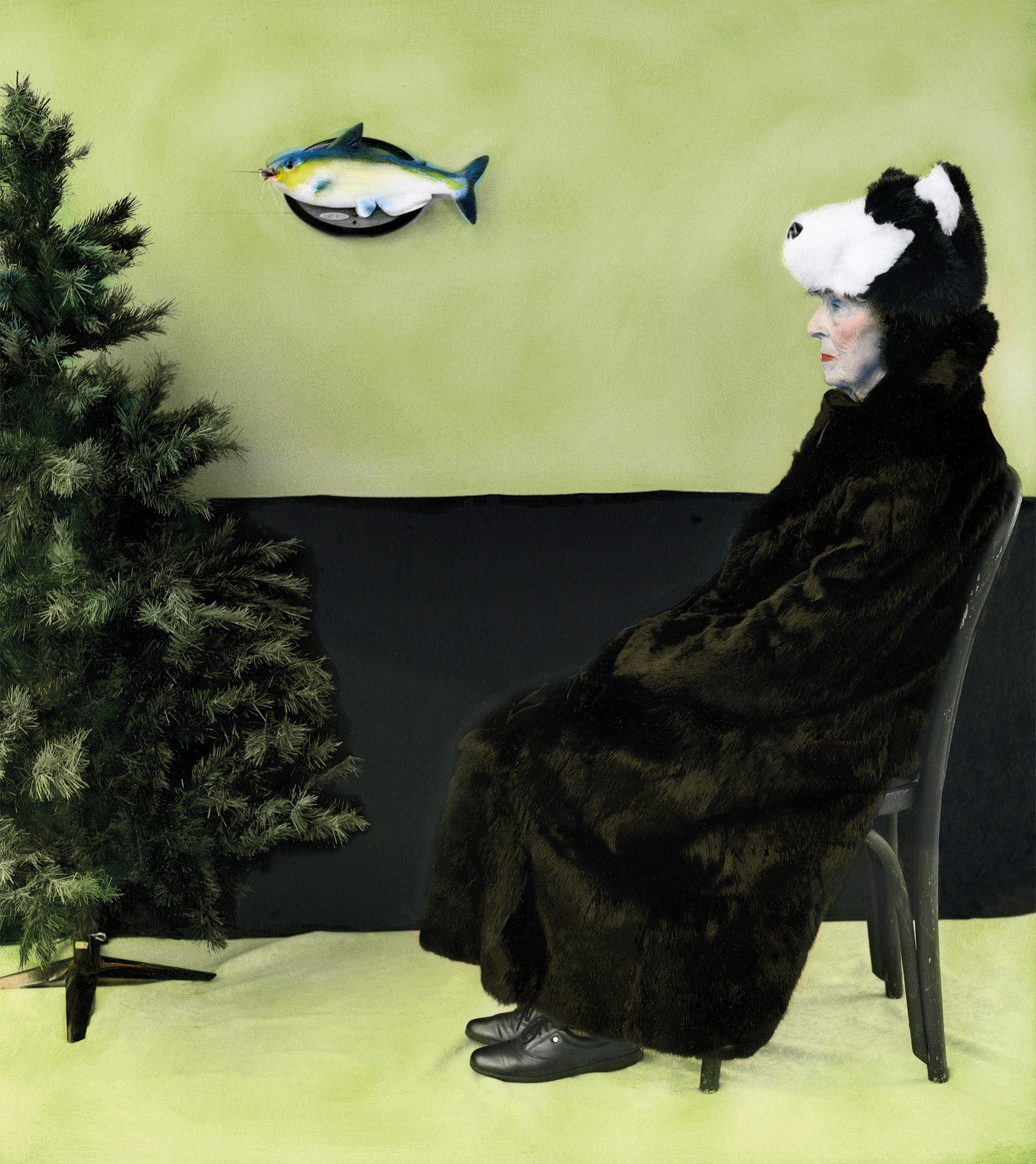 Arrangement en vert et noir #9, série Portrait de la mère du photographe