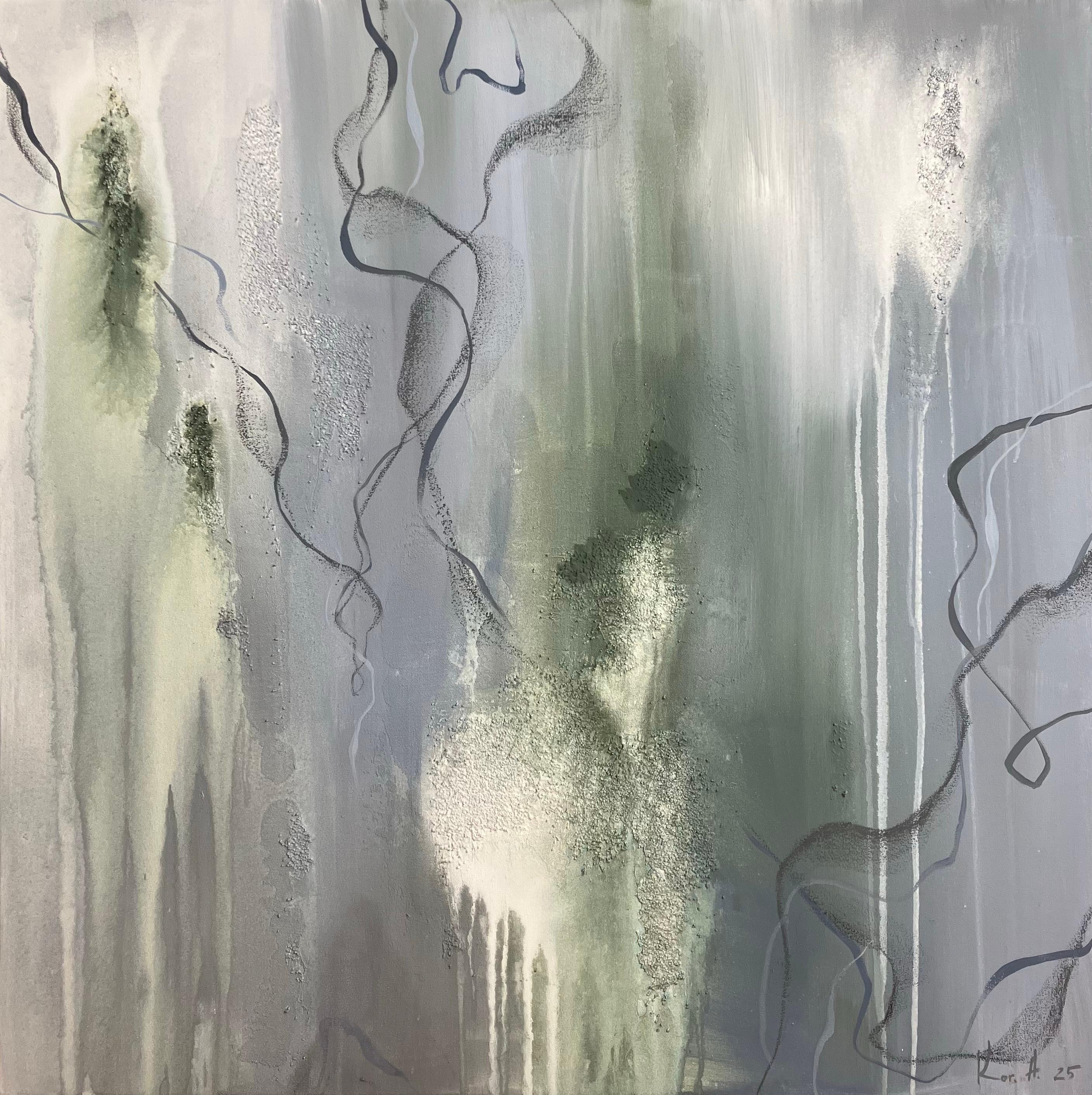 Aliona Koroliova Abstract Painting - Composition #5 from the series “Quiet Motion”