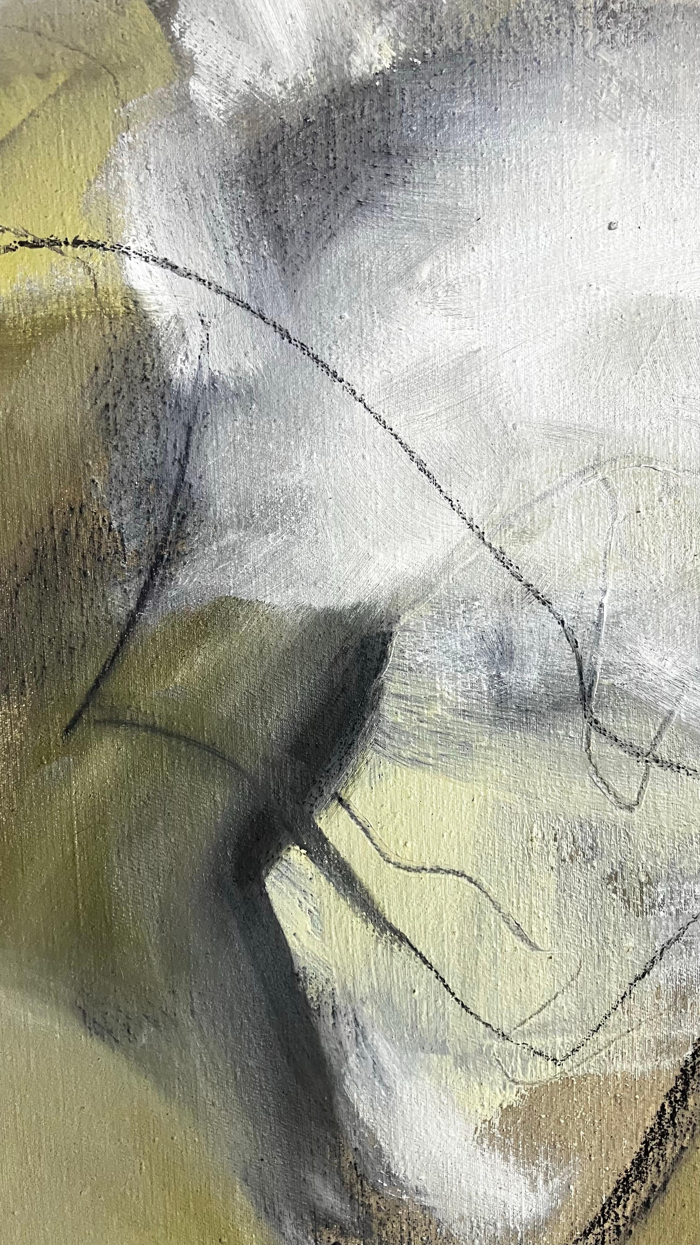 “Composition #3” from the series “Quiet Motion”
The work conveys a state of inner balance and gentle flow. Transparent layers and subtle lines evoke a sense of movement that emerges from silence and dissolves into space