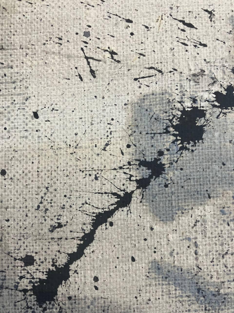 Impulse - Gray Abstract Painting by Aliona Koroliova