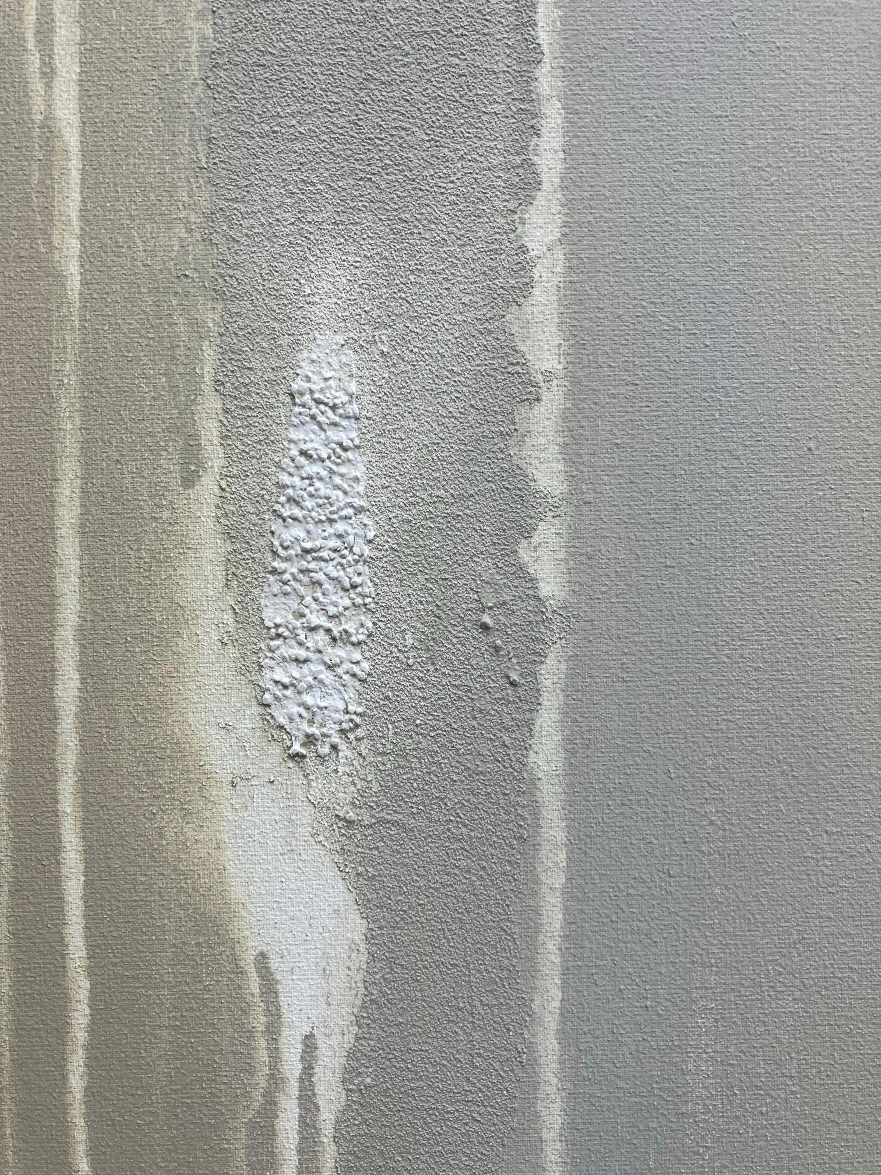 An abstract painting where light gently emerges through misty layers. Within the flowing textures and soft transitions, one can sense presence, connection, and quiet. It speaks of an inner light that pushes away the darkness — and of a feeling each