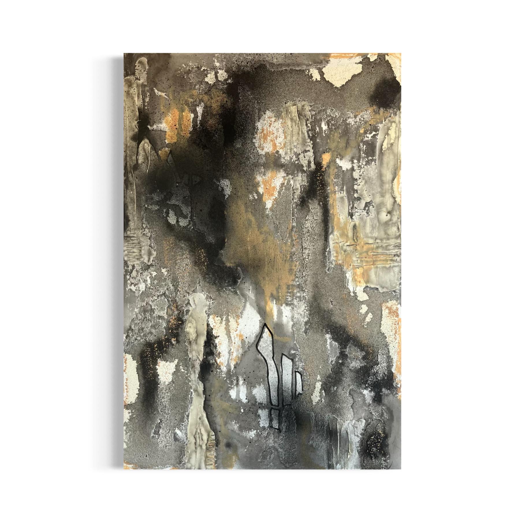 Aliona Koroliova Abstract Painting – Spuren der Zeit