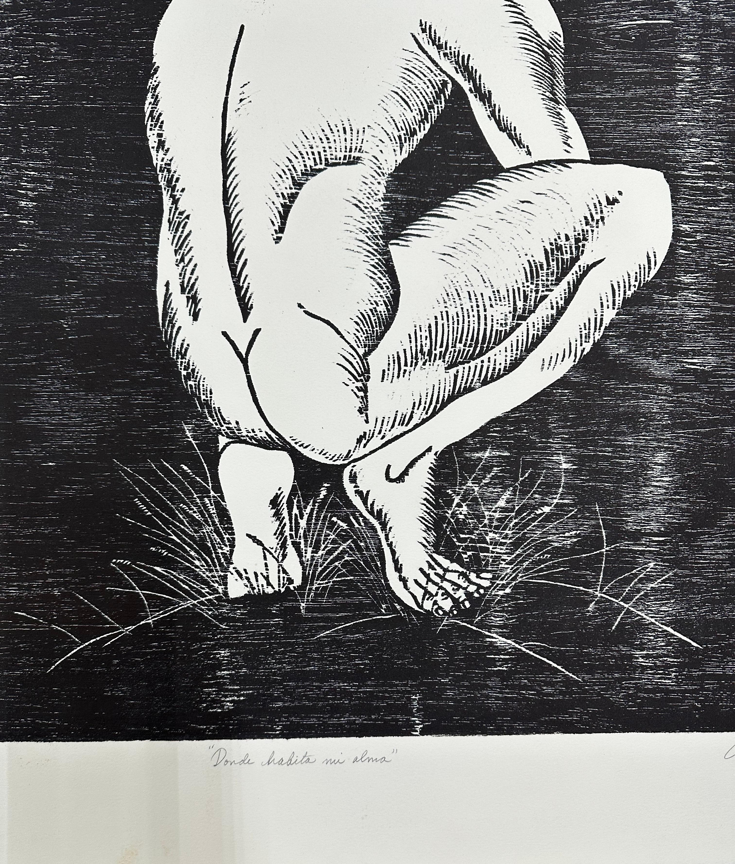 Aliosky Garcia Cuban Artist Original Hand Signed engraving 2011 in vendita 2