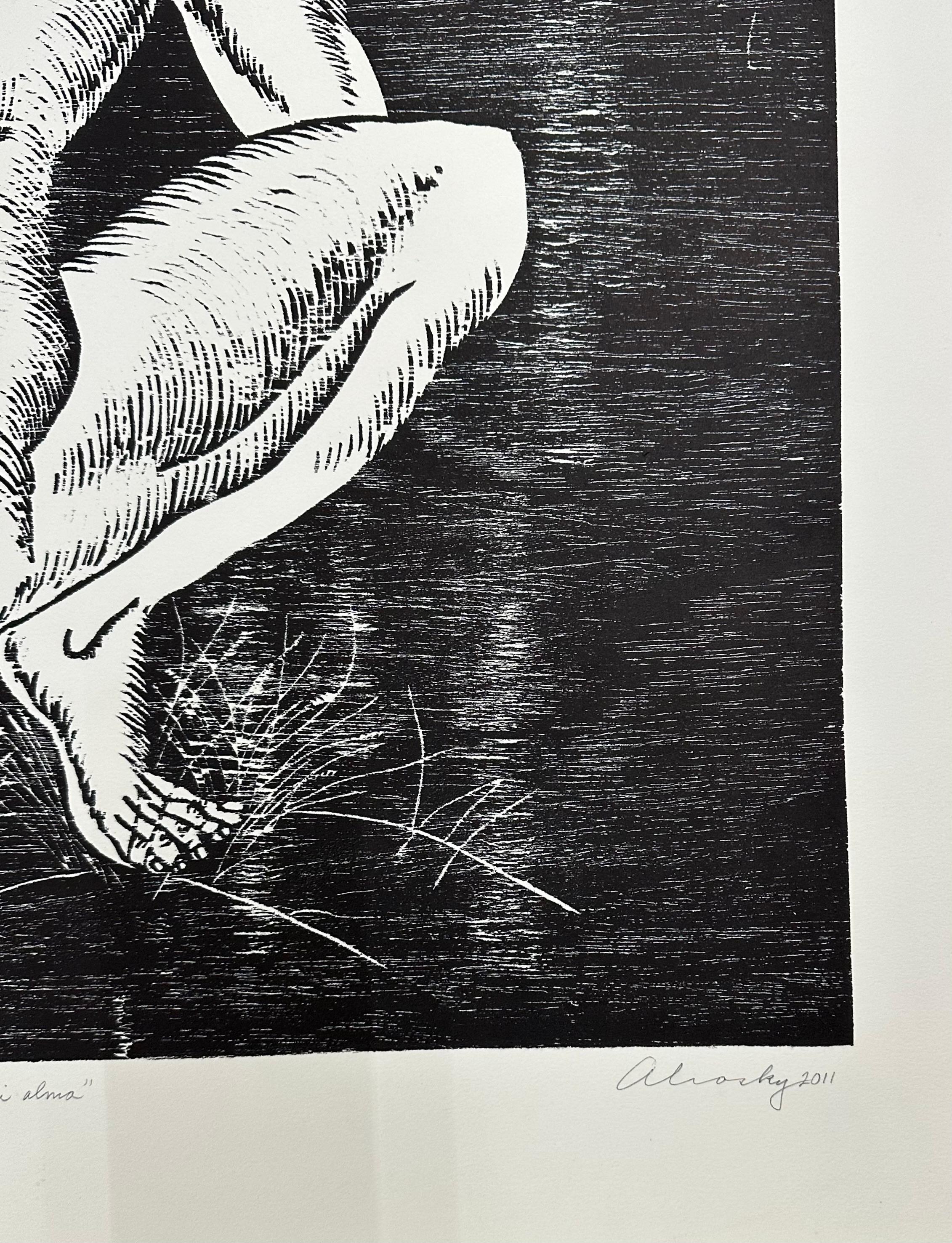 Aliosky Garcia Cuban Artist Original Hand Signed engraving 2011 in vendita 3