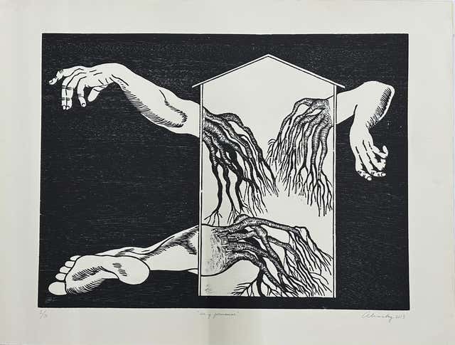 Marc Zimmerman - Surf n' Shell - Figurative Print - Woodcut Print By ...