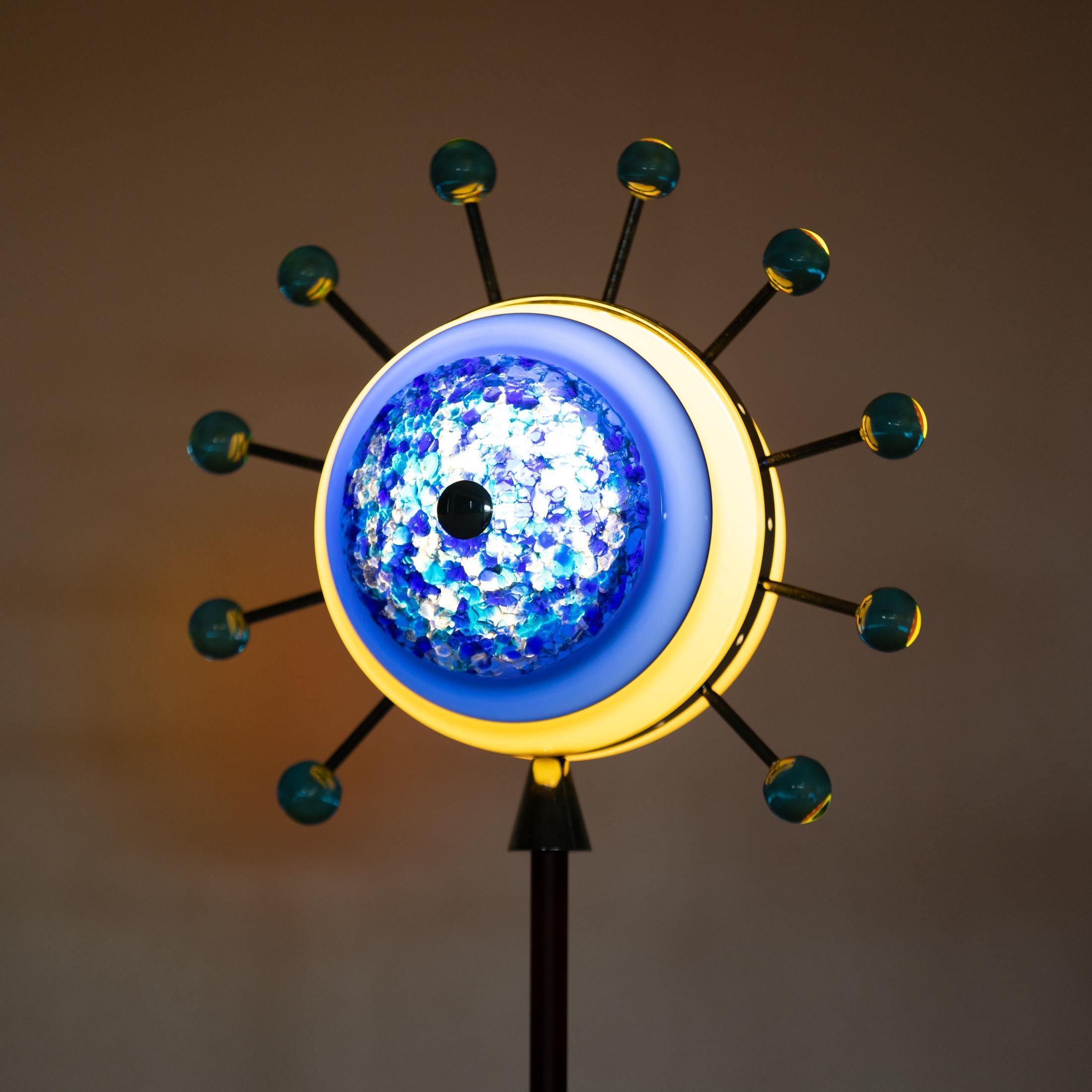 Metal Alioth Floor Lamp by Alessandro Mendini, Limited Series, Venini Murano For Sale